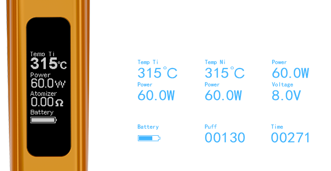 Батарейный мод Joyetech eVic-VT с клиромайзером (оранжевый)